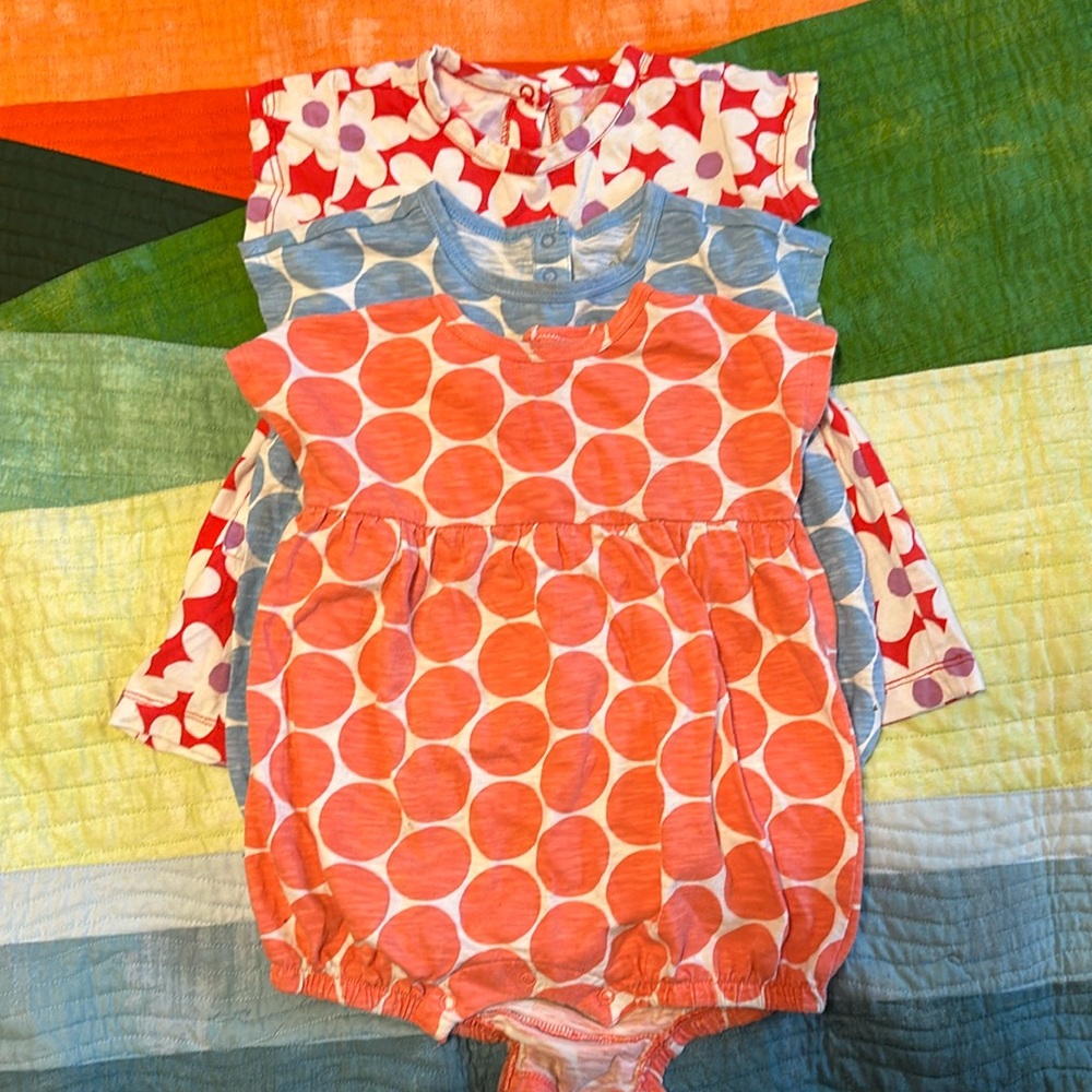 Bundle of 3 Primary dresses and rompers